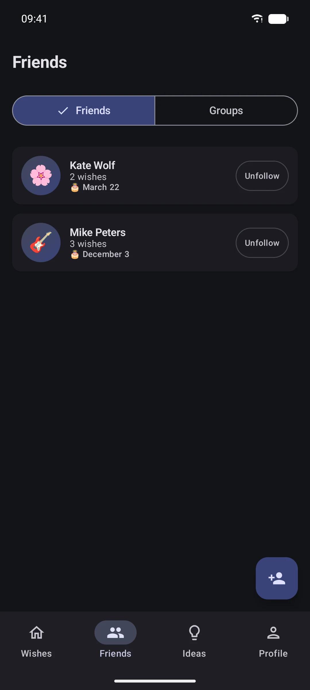 Friends in WishDrop